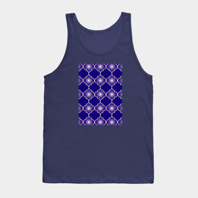 Blue Islamic Geometric - Blue Islamic Pattern - Blue Islamic Pattern Geometric Tank Top by Tilila